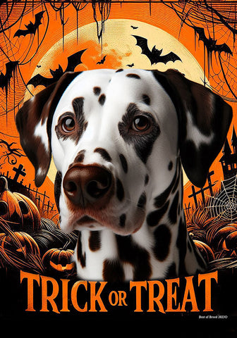 Dalmatian Liver/White- Best of Breed  Halloween Outdoor House and Garden Flag