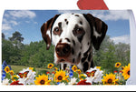 Dalmatian Liver/White- Best of Breed Summer Flowers Mailbox Cover Hi-Grade Vinyl 6" x 19"