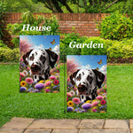 Dalmatian Liver/White- Best of Breed  Spring Butterflies Outdoor House and Garden Flag