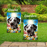 Dalmatian Liver/White- Best of Breed  Summer Butterflies Outdoor House and Garden Flag