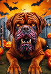 Douge De Bordeaux - Best of Breed DCR Halloween Outdoor House and Garden Flag