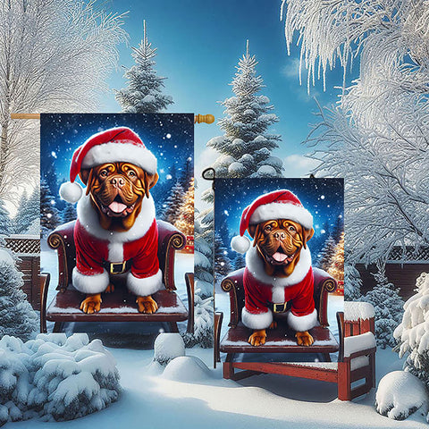 Douge De Bordeaux - Best of Breed DCR Christmas Outdoor House and Garden Flag