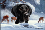 English Pointer Black/White - Best of Breed Winter Wonderland Floor Mat Tufted Loop 18" x 27"