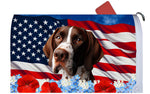 English Pointer Liver/White -  Best of Breed Patriotic Mailbox Cover Hi-Grade Vinyl 6" x 19"