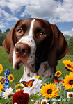 English Pointer Liver/White -  Best of Breed  Summer Fields Outdoor House and Garden Flag