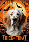 English Setter Orange -  Best of Breed  Halloween Outdoor House and Garden Flag