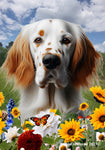 English Setter Orange -  Best of Breed  Summer Fields Outdoor House and Garden Flag