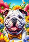 English Bulldog White - Best of Breed DCR Spring II    Outdoor House and Garden Flag