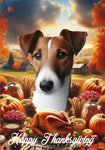 Fox Terrier Brown/BlackWhite - Best of Breed  Thanksgiving Outdoor House and Garden Flag