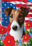 Fox Terrier Brown/BlackWhite - Best of Breed  Patriotic I All-American Outdoor House and Garden Flag