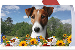 Fox Terrier Brown/BlackWhite - Best of Breed Summer Flowers Mailbox Cover Hi-Grade Vinyl 6" x 19"