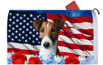 Fox Terrier Brown/BlackWhite - Best of Breed Patriotic Mailbox Cover Hi-Grade Vinyl 6" x 19"