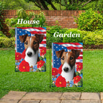 Fox Terrier Brown/BlackWhite - Best of Breed  Patriotic I All-American Outdoor House and Garden Flag