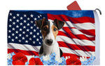 Fox Terrier Tri - Best of Breed Patriotic Mailbox Cover Hi-Grade Vinyl 6" x 19"