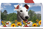 Fox Terrier White -  Best of Breed Summer Flowers Mailbox Cover Hi-Grade Vinyl 6" x 19"