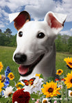 Fox Terrier White -  Best of Breed  Summer Fields Outdoor House and Garden Flag