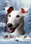 Fox Terrier White -  Best of Breed  Winter Wonderland Outdoor House and Garden Flag