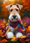 Fox Terrier - Best of Breed DCR Falling Leaves Outdoor Flag