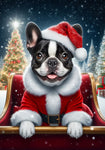 French Bulldog Black and White - Best of Breed DCR Christmas Outdoor House and Garden Flag