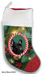French Bulldog Black - Best of Breed  Christmas Stocking 13.5"  Red Gaming Cloth with Red Lining ,Plush White Cuff