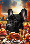 French Bulldog Black - Best of Breed  Thanksgiving Outdoor House and Garden Flag