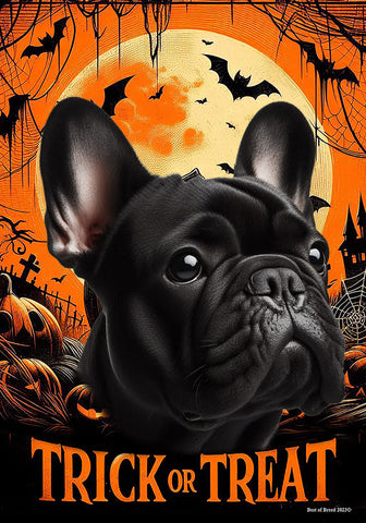 French Bulldog Black - Best of Breed  Halloween Outdoor House and Garden Flag