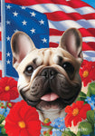 French Bulldog Cream - Best of Breed  Patriotic I All-American Outdoor House and Garden Flag