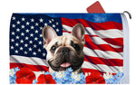 French Bulldog Cream - Best of Breed Patriotic Mailbox Cover Hi-Grade Vinyl 6" x 19"