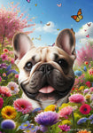 French Bulldog Cream - Best of Breed  Spring Butterflies Outdoor House and Garden Flag