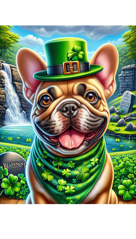 French Bulldog Fawn - Best of Breed DCR Saint Patricks Day Day Outdoor House and Garden Flag