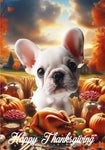 French Bulldog White - Best of Breed  Thanksgiving Outdoor House and Garden Flag