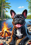 French Bulldog Black- Best of Breed DCR Summer Camping   Outdoor House and Garden Flag