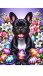 French Bulldog Black- Best of Breed DCR Easter Holiday    Outdoor House and Garden Flag