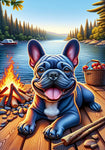 French Bulldog Blue - Best of Breed DCR Summer Camping   Outdoor House and Garden Flag