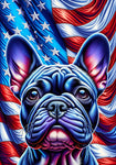 French Bulldog Blue - Best of Breed DCR Patriotic III   Outdoor House and Garden Flag