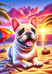 French Bulldog Cream - Best of Breed DCR Summer Sunset Outdoor House and Garden Flag