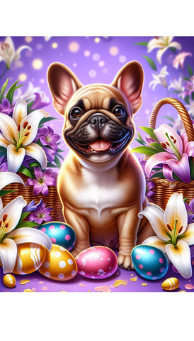 French Bulldog Fawn - Best of Breed DCR Easter Holiday    Outdoor House and Garden Flag