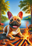 French Bulldog Fawn - Best of Breed DCR Summer Camping   Outdoor House and Garden Flag
