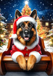 German Shepherd  - Best of Breed DCR Christmas Outdoor House and Garden Flag