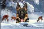 German Shepherd  - Best of Breed Winter Wonderland Floor Mat Tufted Loop 18" x 27"