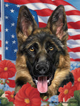 German Shepherd  - Best of Breed  Patriotic I All-American Outdoor House and Garden Flag