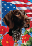 German Shorthair Pointer - Best of Breed  Patriotic I All-American Outdoor House and Garden Flag