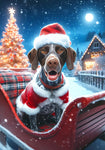 German Shorthair Pointer - Best of Breed DCR Christmas Outdoor House and Garden Flag