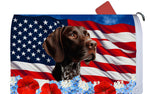 German Shorthair Pointer - Best of Breed Patriotic Mailbox Cover Hi-Grade Vinyl 6" x 19"