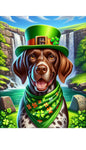 German Shorthair Pointer - Best of Breed DCR Saint Patricks Day Day Outdoor House and Garden Flag