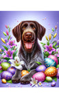 German Wirehaired Pointer - Best of Breed DCR Easter Holiday    Outdoor House and Garden Flag