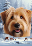 Glen of Imal Terrier Wheaten - Best of Breed  Winter Wonderland Outdoor House and Garden Flag