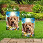Glen of Imal Terrier Wheaten - Best of Breed  Summer Butterflies Outdoor House and Garden Flag