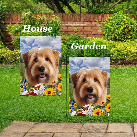 Glen of Imal Terrier Wheaten - Best of Breed  Summer Fields Outdoor House and Garden Flag