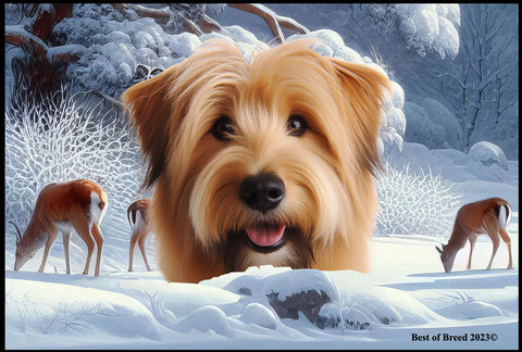 Glen of Imal Terrier Wheaten - Best of Breed Winter Wonderland Floor Mat Tufted Loop 18" x 27"